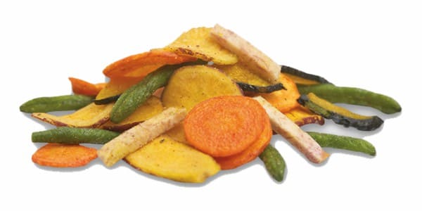 Dry vegetables snacks for dogs and cats